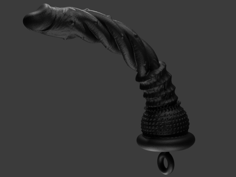 Kinky Wand Penis Sextoy Rigged 3D Модель