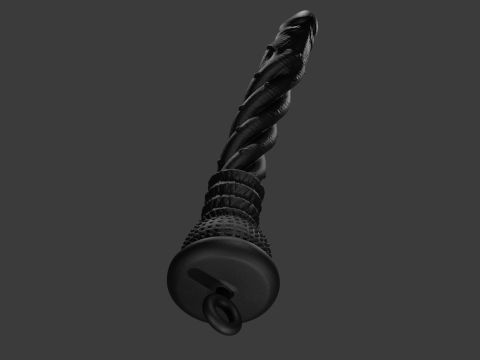 Kinky Wand Penis Sextoy Rigged 3D Модель