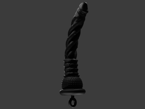 Kinky Wand Penis Sextoy Rigged 3D Модель