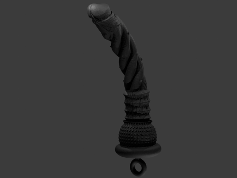 Kinky Wand Penis Sextoy Rigged 3D Модель