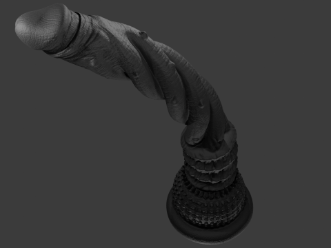 Kinky Wand Penis Sextoy Rigged 3D Модель