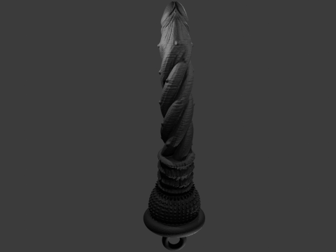 Kinky Wand Penis Sextoy Rigged 3D Модель