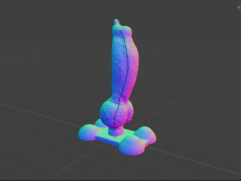 Knotplug Plug P&ecirc;nis Sextoy Rigged Modelo 3D