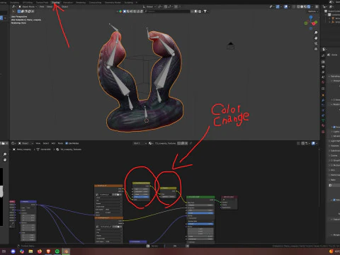 Fantasy Twin Dragon Penis Furry Sextoy 3D Model