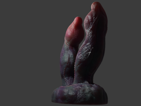 Fantasy Twin Dragon Penis Furry Sextoy Model 3D