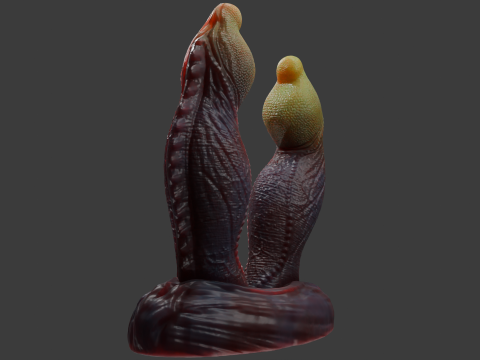 Fantasy Twin Dragon Penis Furry Sextoy Model 3D