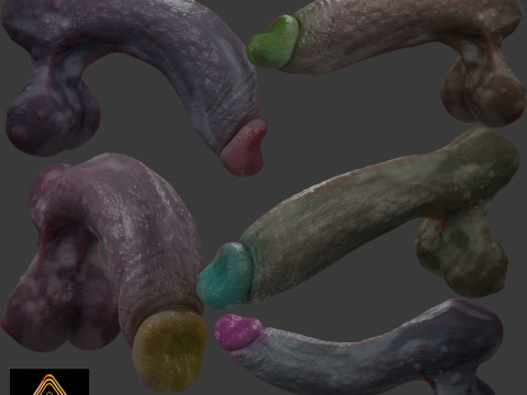 Grogash Demon Penis with Balls 3D मॉडल