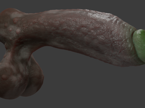 Grogash Demon Penis with Balls 3D 模型