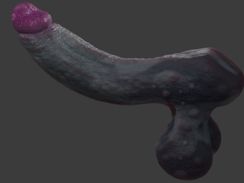 Grogash Demon Penis with Balls 3D 模型