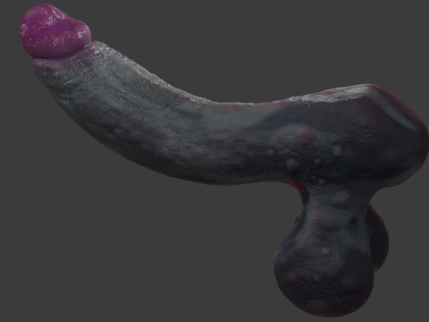 Grogash Demon Penis with Balls 3D Model