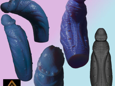 Minros Azure Demon Penis Sextoy Rigged Modelo 3D