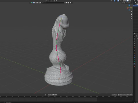 Fantasy Alatruz Dragon Penis Sextoy Rigged 3D Model