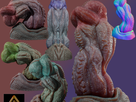 Dragon King Penis Sextoy Rigged 3D 모델