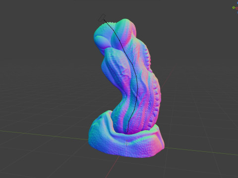 Dragon King Penis Sextoy Rigged 3D Model