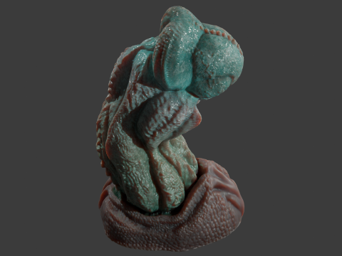 Dragon King Penis Sextoy Rigged 3D Model