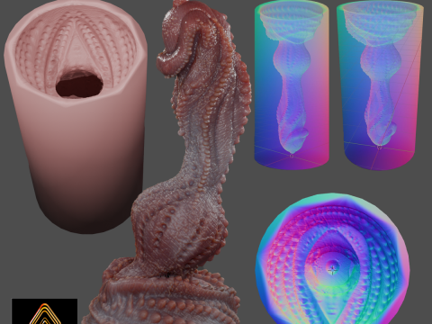 Alatruz Printready Penis Mold 3D 모델