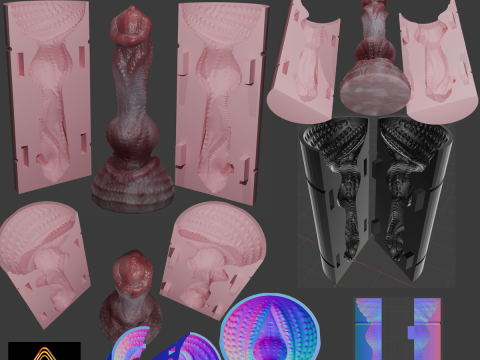 Alatruz Printready Penis Mold 3D Model