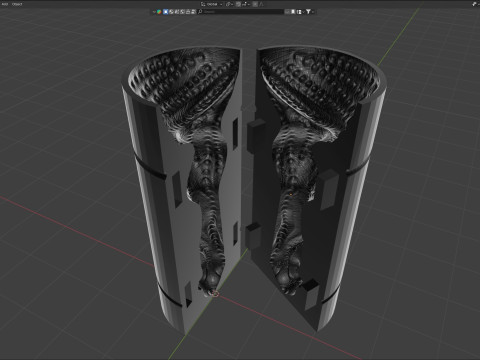 Alatruz Printready Fantasy Penis Sextoy Mold Model 3D