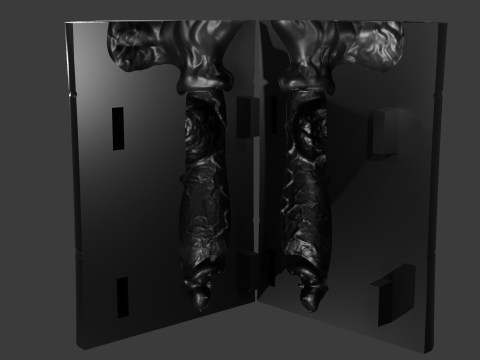 Print Ready Hellhound Dog Penis Mold Model do druku 3D