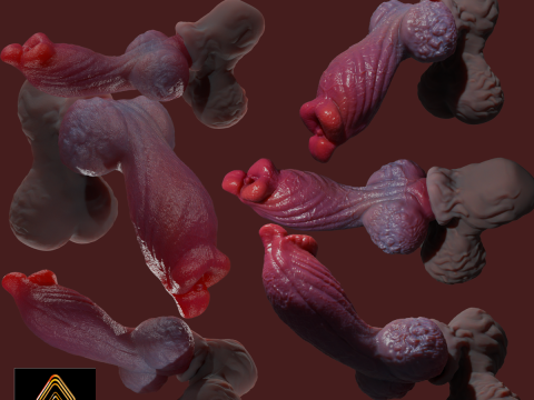 Jack Furry Werewolf Penis Sextoy Rigged 3D 모델