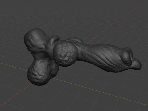 Jack Furry Werewolf Penis Sextoy Rigged 3D Model