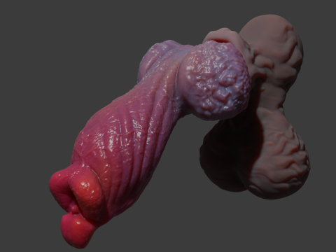 Jack Furry Werewolf Penis Sextoy Rigged 3D Model