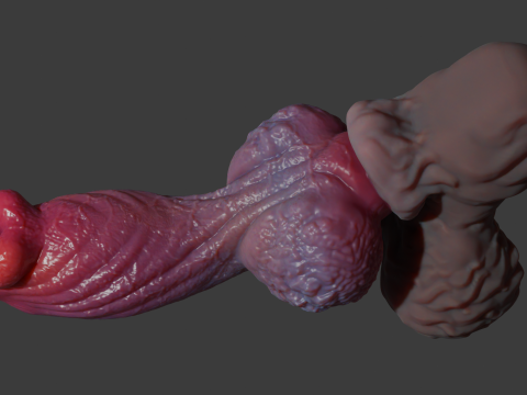 Jack Furry Werewolf Penis Sextoy Rigged 3D Model
