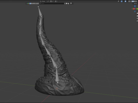 Alien Tentacle Sextoy Rigged Lowpoly and Highpoly 3D Model