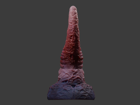 Alien Tentacle Sextoy Rigged Lowpoly and Highpoly 3D Model