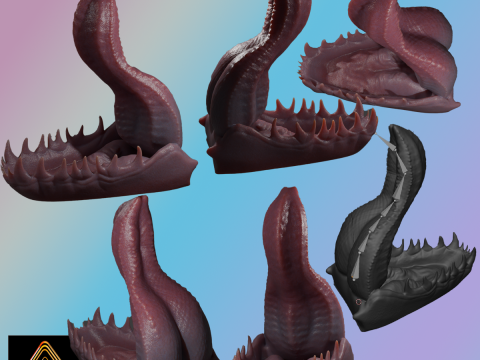 Dragon Tongue Sextoy Rigged Highpoly 3Dモデル