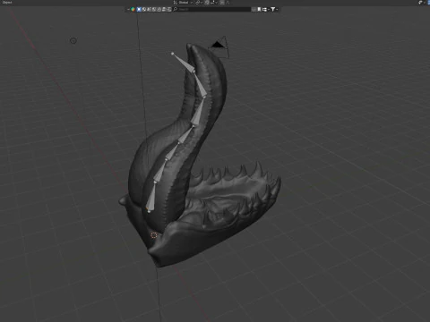Dragon Tongue Sextoy Rigged Highpoly 3D Model