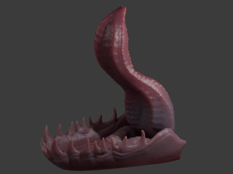 Dragon Tongue Sextoy Rigged Highpoly 3D Model