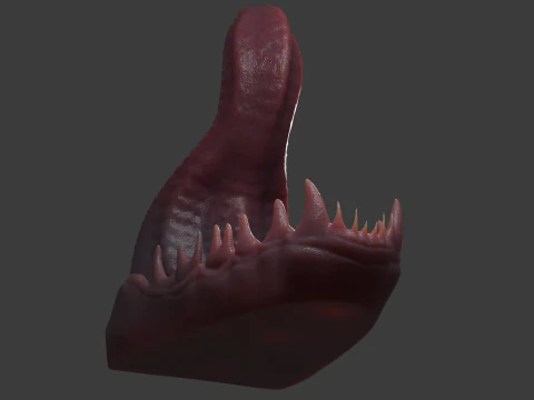 Dragon Tongue Sextoy Rigged Highpoly 3D Model