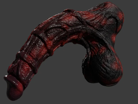 Molgrith Demon Penis Sextoy Rigged 3D Model