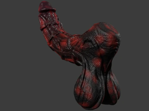 Molgrith Demon Penis Sextoy Rigged 3D Model