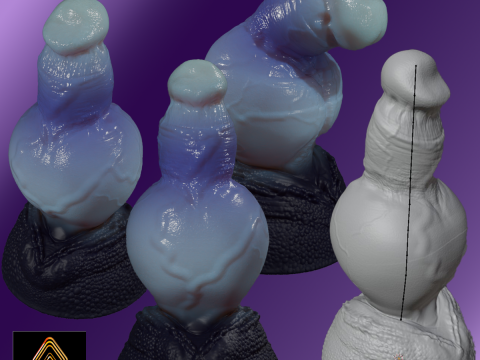 Tork Fantasy Dragon Penis Sextoy Rigged 3D Model