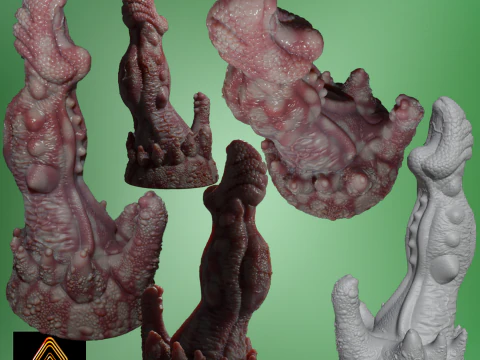 Fantasia Rosagante Drag&atilde;o P&ecirc;nis Sextoy Modelo 3D