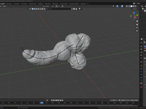 Lucan Werewolf Penis Sextoy Rigged 3D Model