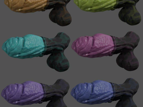 Celladon Dragon Penis Furry Sextoy Rigged 3D Model