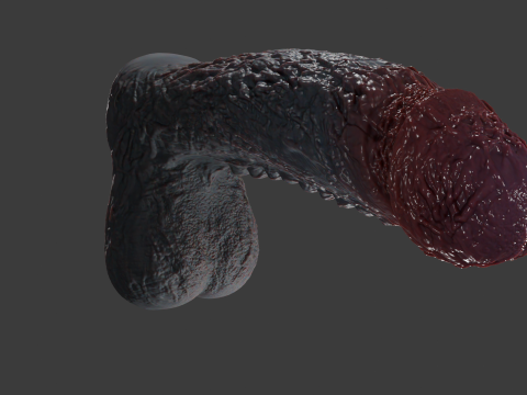 Lorkaz 肉质怪物阴茎毛茸茸的性玩具 Rigged 3D 模型