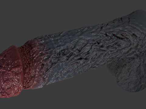 Lorkaz 肉质怪物阴茎毛茸茸的性玩具 Rigged 3D 模型