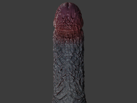 Lorkaz 肉质怪物阴茎毛茸茸的性玩具 Rigged 3D 模型