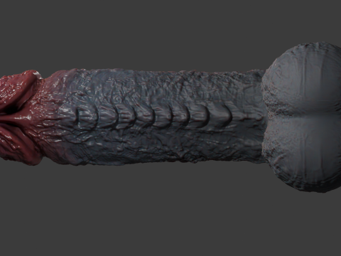 Lorkaz 肉质怪物阴茎毛茸茸的性玩具 Rigged 3D 模型