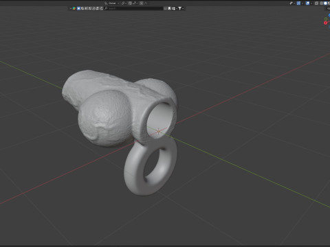 Dog Penis Sheath Lowpoly and Highpoly 3D Model