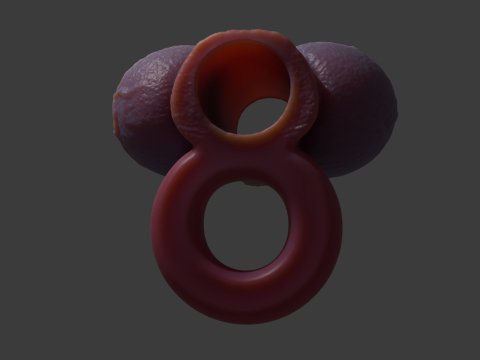 Dog Penis Sheath Lowpoly and Highpoly 3D Model