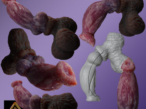 Fantasy Thain Werewolf Penis Rigged Lowpoly and Highpoly 3Dモデル