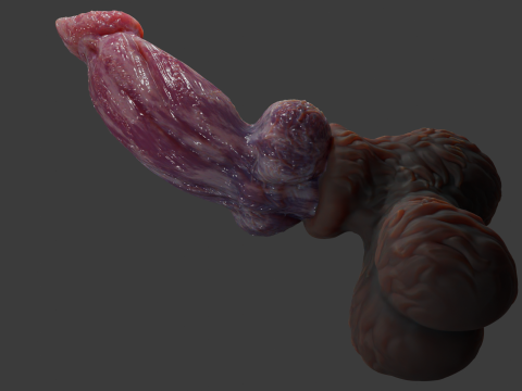 Fantasy Thain Werewolf Penis Rigged Lowpoly and Highpoly 3D मॉडल