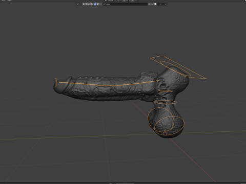 Xanath Alien Penis and Balls Rigged 3D Model