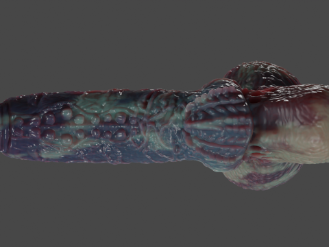 Xanath Alien Penis and Balls Rigged 3D Model