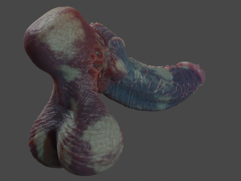 Xanath Alien Penis and Balls Rigged 3D Model